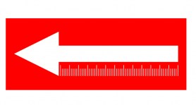strzałka magnetyczna czerwona 10x4cm